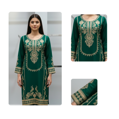 Khaddar embroided