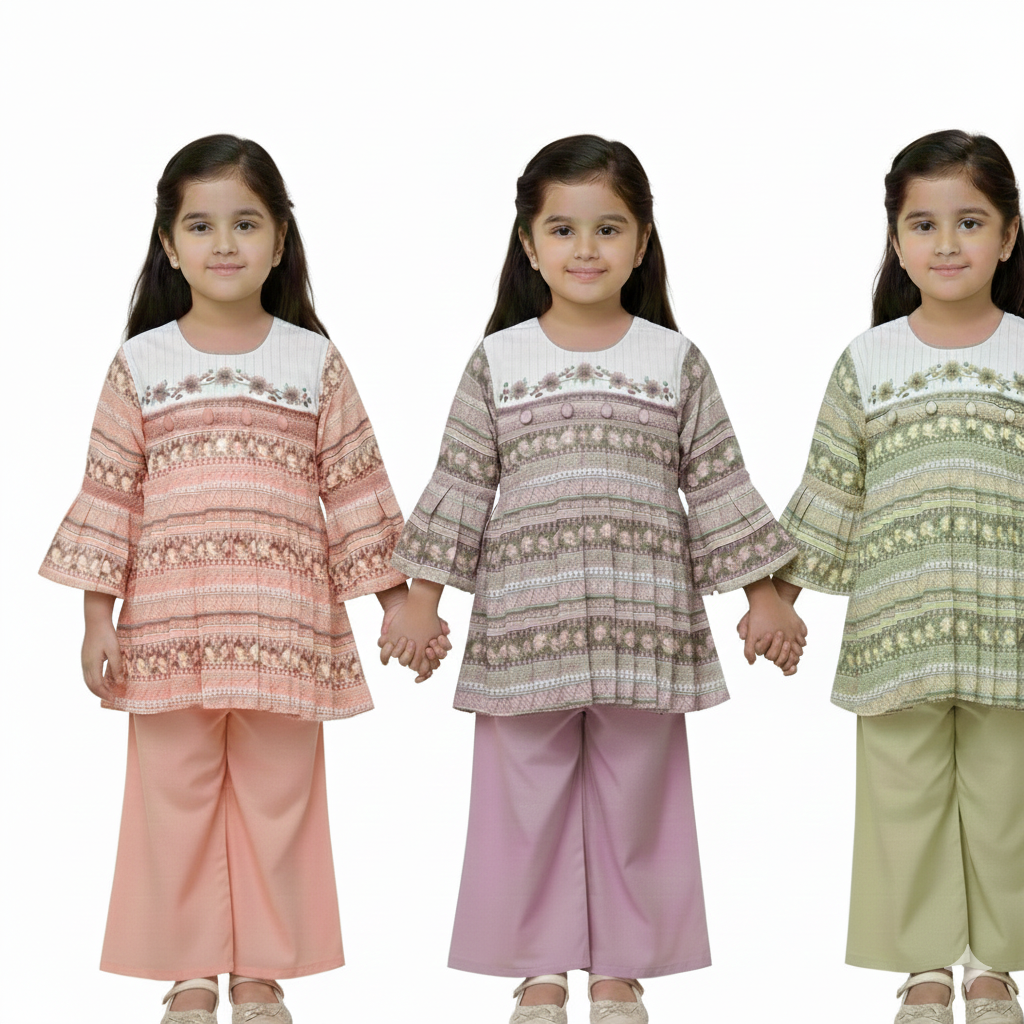 Embroided top with plazo