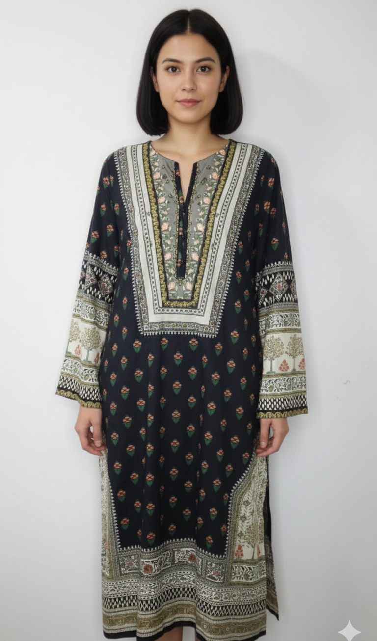 Sapphire  lawn embroidered