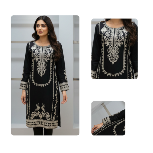 Khaddar embroided