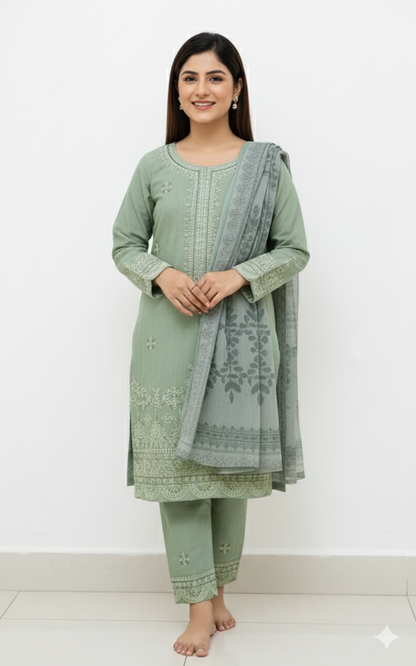 Winter cotton embroided