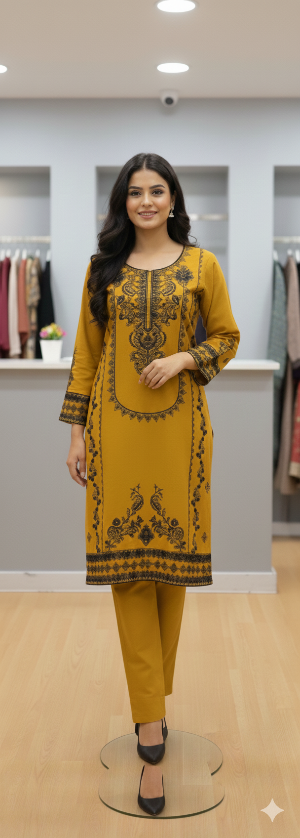 Khaddar embroided